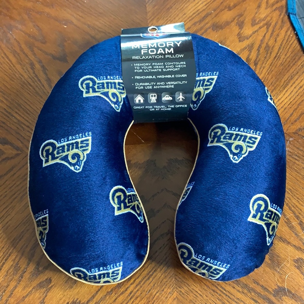 NFL Rams Memory Foam Relaxation Neck Pillow